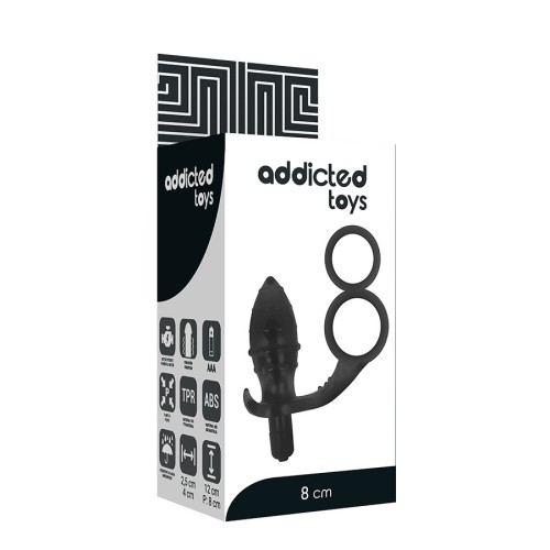 Double Ring Anal Plug - Black