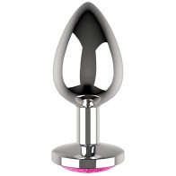 Coquette Chic Desire - Plug Anal De Metal Talla L Cristal Pink 4 X 9cm