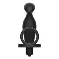 Plug Anal Con Anillo Silicona Negro 12 Cm