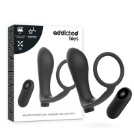 Anilla Pene Con Plug Anal Control Remoto - Experiencia de Placer Definitivo