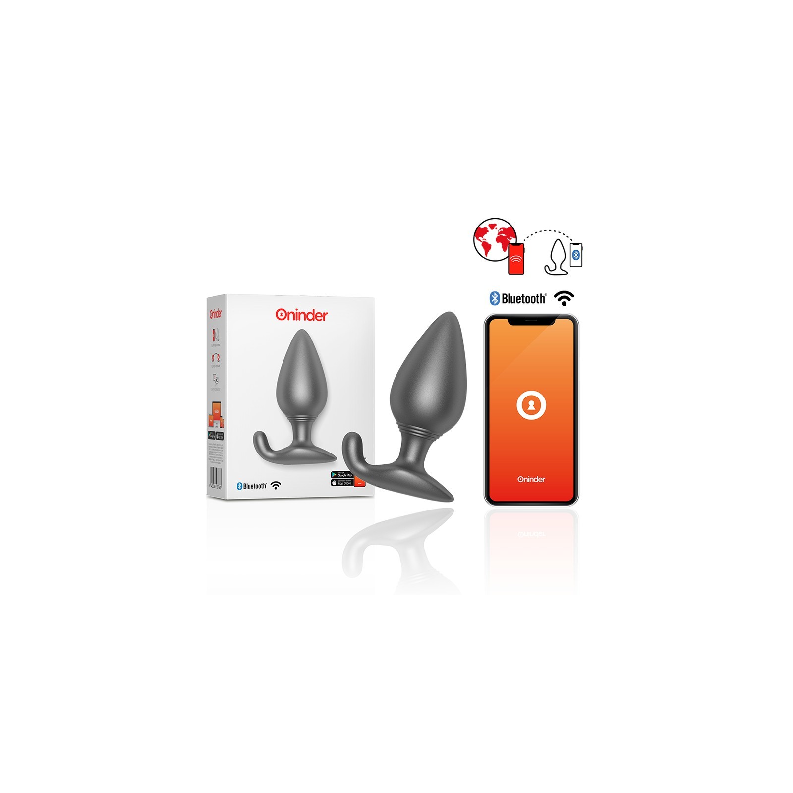 Oninder Anal Plug with app control - Intense Vibrations