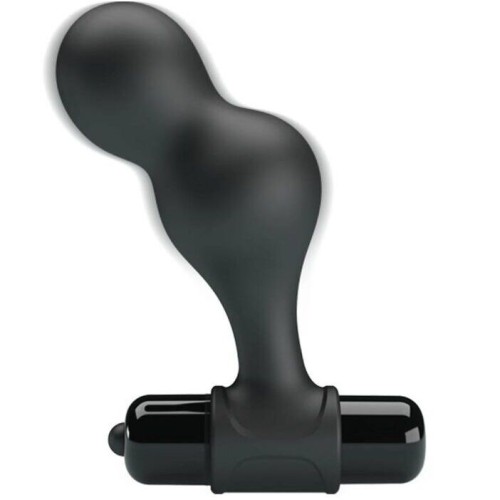 Black Silicone Anal Vibrator with 10 Functions