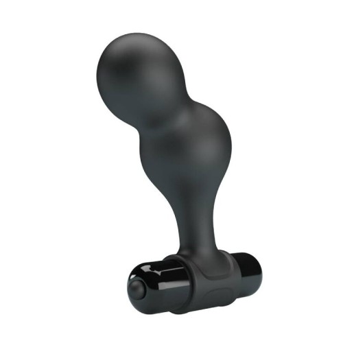 Black Silicone Anal Vibrator with 10 Functions