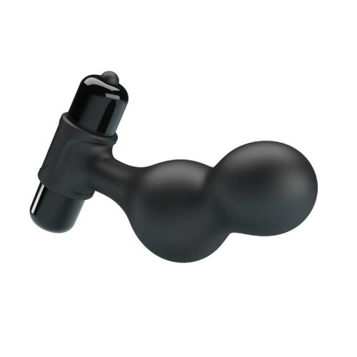 Tapón Anal Vibrador De Silicona Negro - 10 Funciones