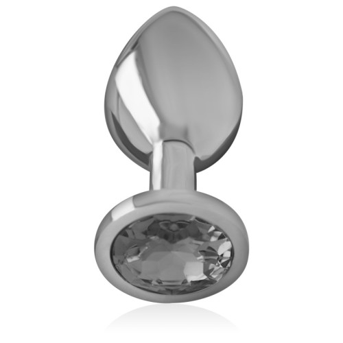 Intense Metal Anal Plug with Black Crystal Size S