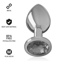 Intense Aluminum Anal Plug with Jewel - Size M