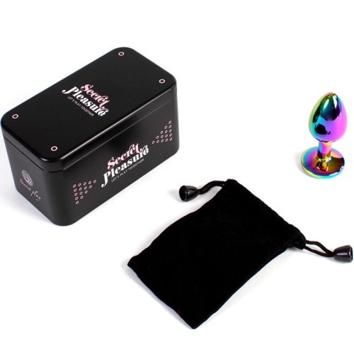 Secretplay - Plug Anal de Metal Multicolor Talla S 7 Cm