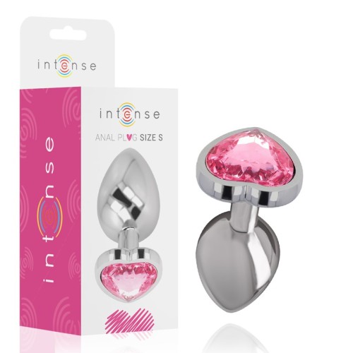 Intense Pink Heart Metal Anal Plug for Elegant Pleasure