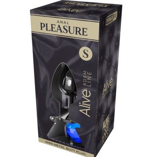 Anal Pleasure Mini Plug Metal Blue Size S