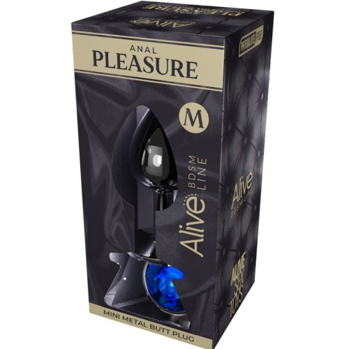 Mini Metal Anal Plug Blue Size M