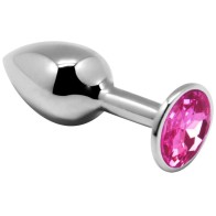 Plug Anal Metálico Rosa Mini para Principiantes