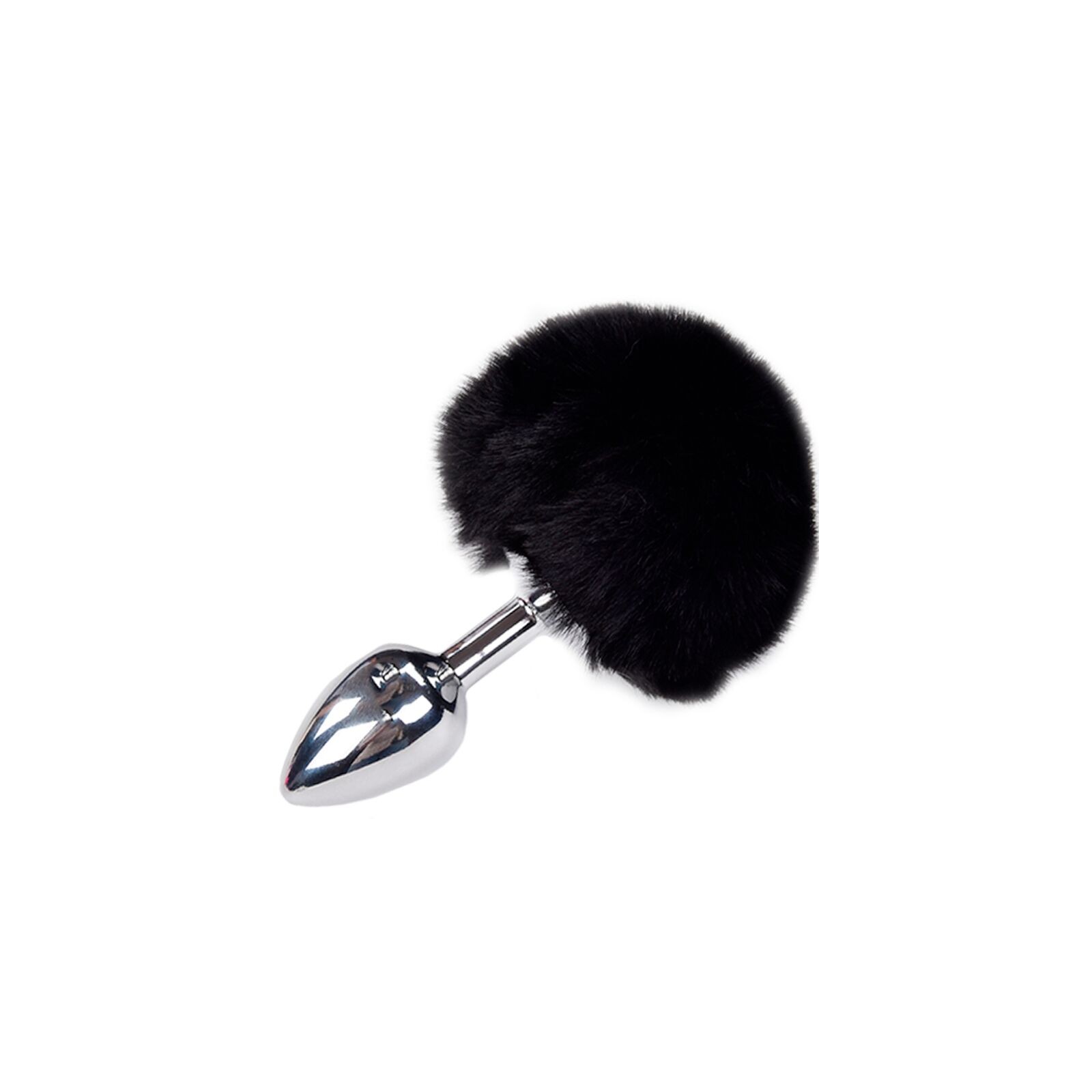 Anal Pleasure Plug with Black Pom Pom S