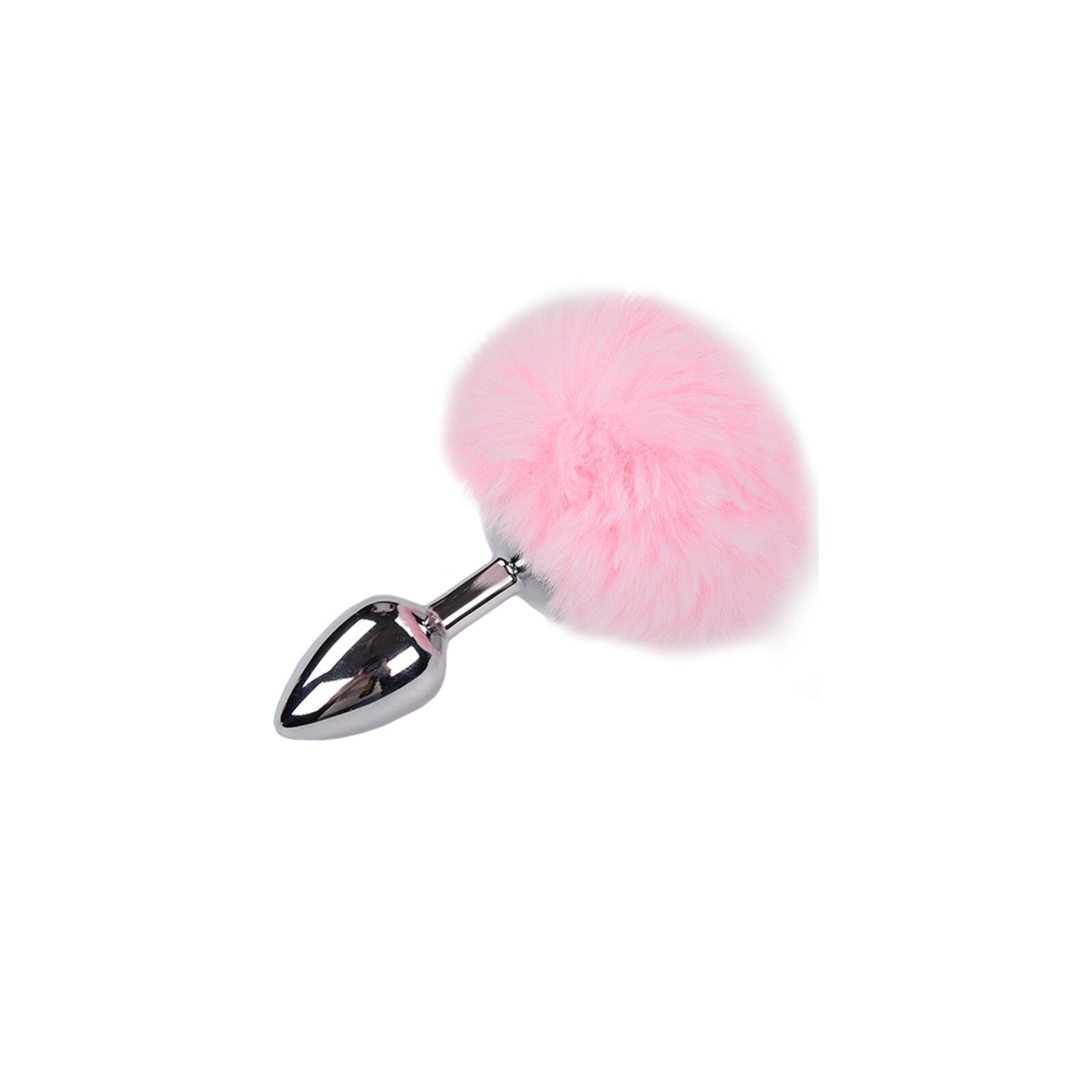 Metal Anal Plug with Pom Pom - Fun and Comfortable