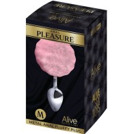 Anal Pleasure Fluffy Plug Pink - Unique Sensation