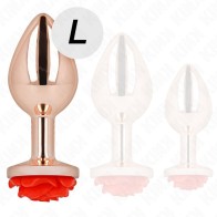 Kink - Plug Anal Oro Rosadomasoquismo Rosa Roja L | Placer de Lujo