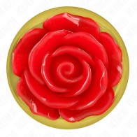 Kink - Golden Anal Plug with Red Rose Size L