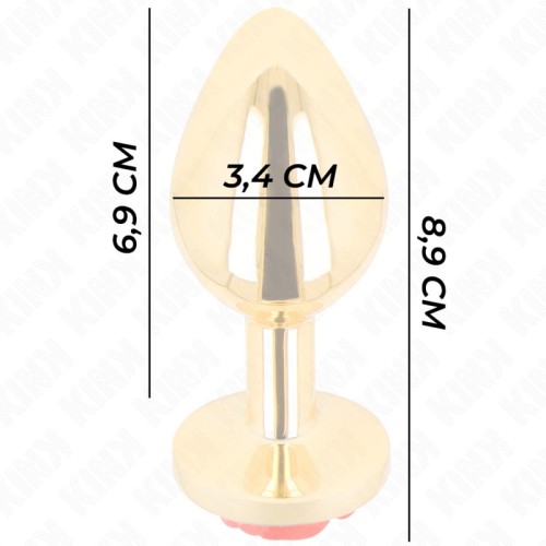 Kink Golden Pink Red Anal Plug Size M