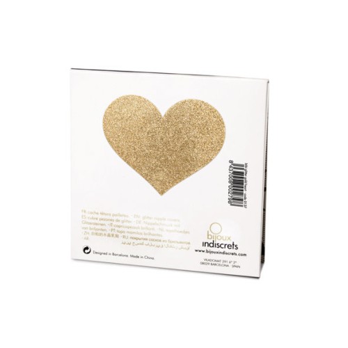 Bijoux Indiscrets Flash Gold Heart Nipple Pasties