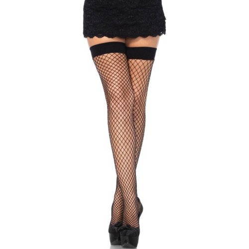 Leg Avenue Black Fishnet Stockings One Size