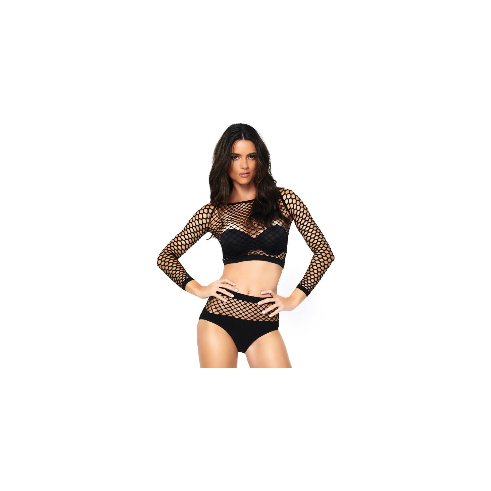 Leg Avenue Long Sleeve Fishnet Set One Size