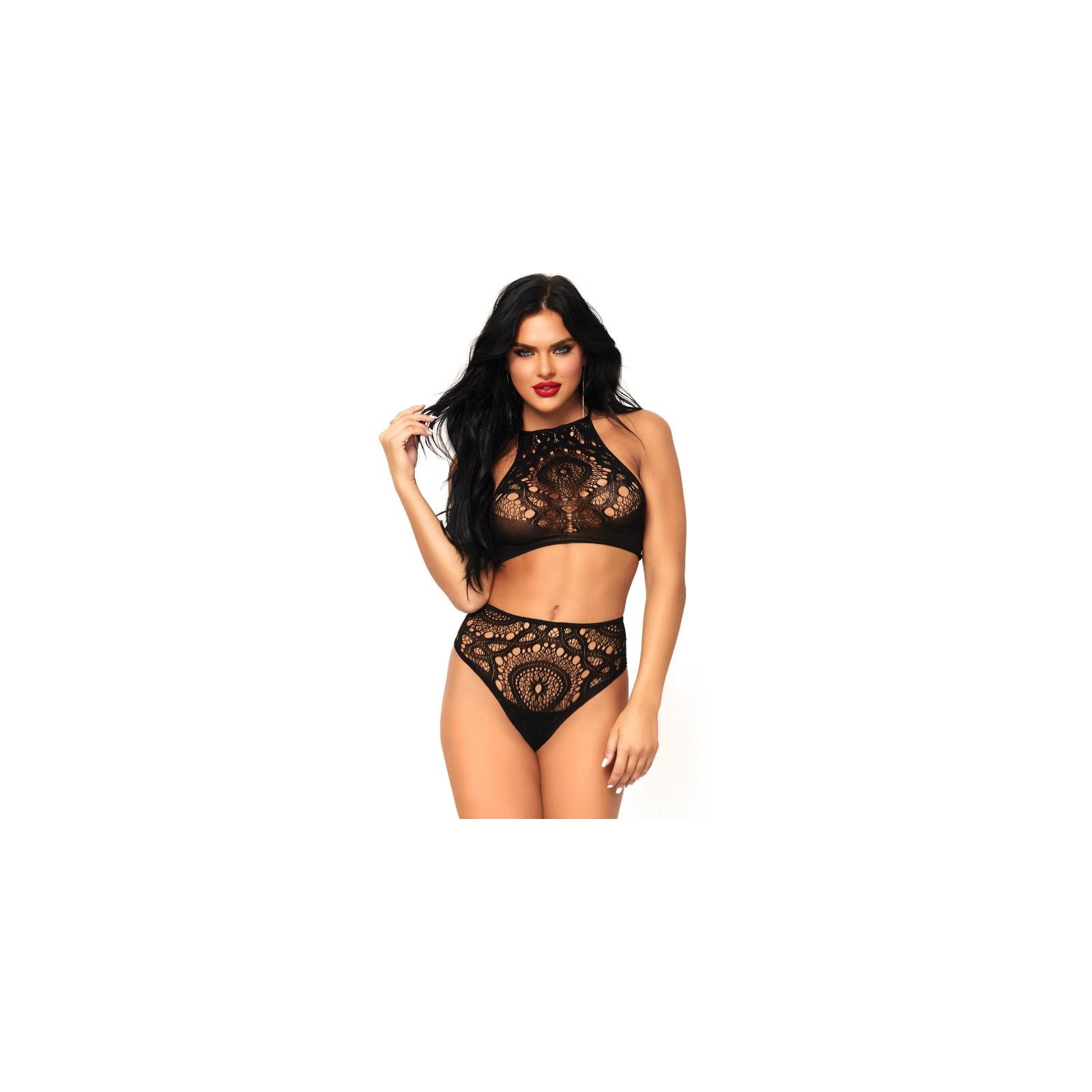 Leg Avenue 2 Piece Set Top and Panties S/M - Elegant Seduction