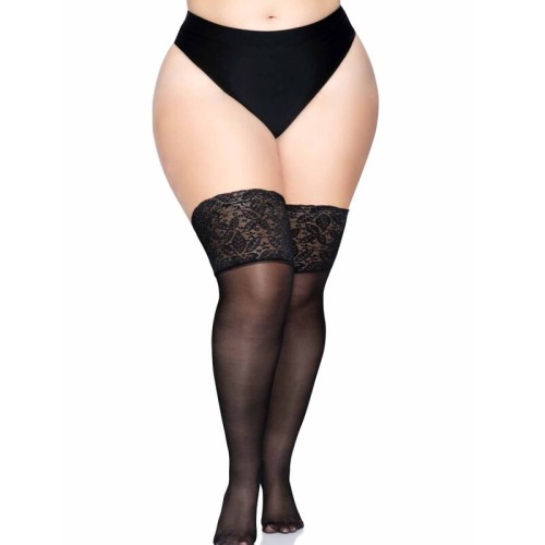 Leg Avenue Thigh High Stockings - Lace Elegance