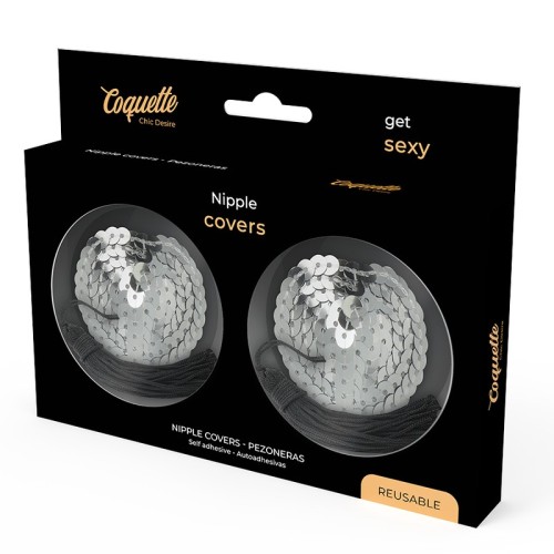 Coquette Chic Desire Silver Nipple Covers - Seduce & Surprise