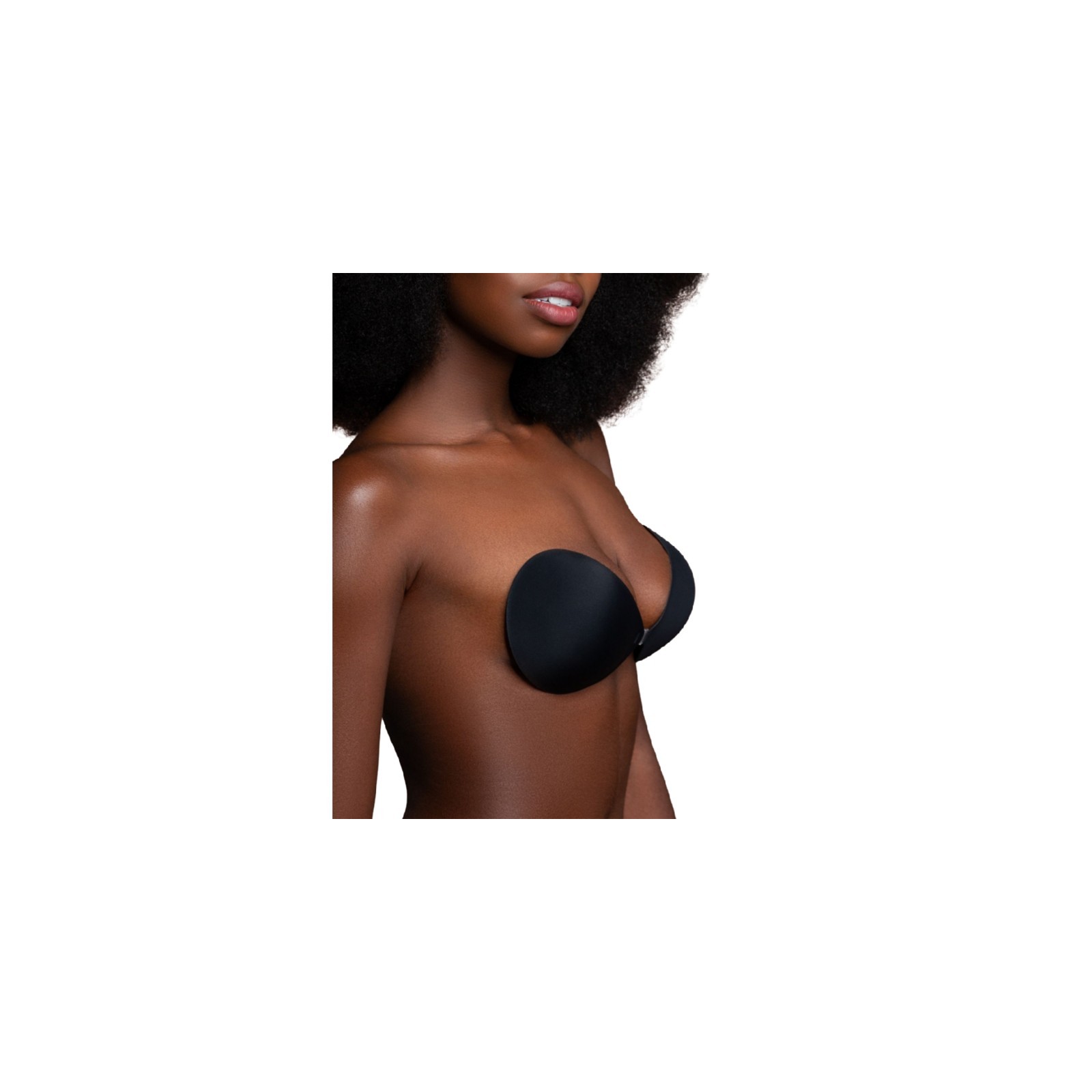 Invisible Black Bra for Backless Outfits - A Cup