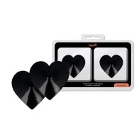 Coquette Chic Desire - Cubre Pezones Corazones Negros para Estilo Sensual