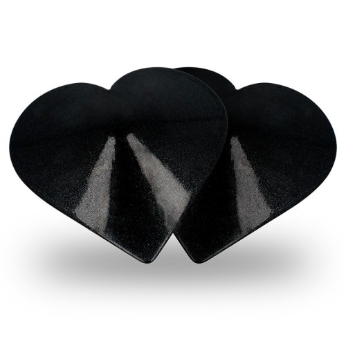 Coquette Chic Desire - Cubre Pezones Corazones Negros para Estilo Sensual