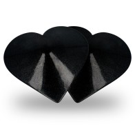 Coquette Chic Desire - Cubre Pezones Corazones Negros para Estilo Sensual