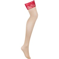 Obsessive Lacelove Red Lace Stockings