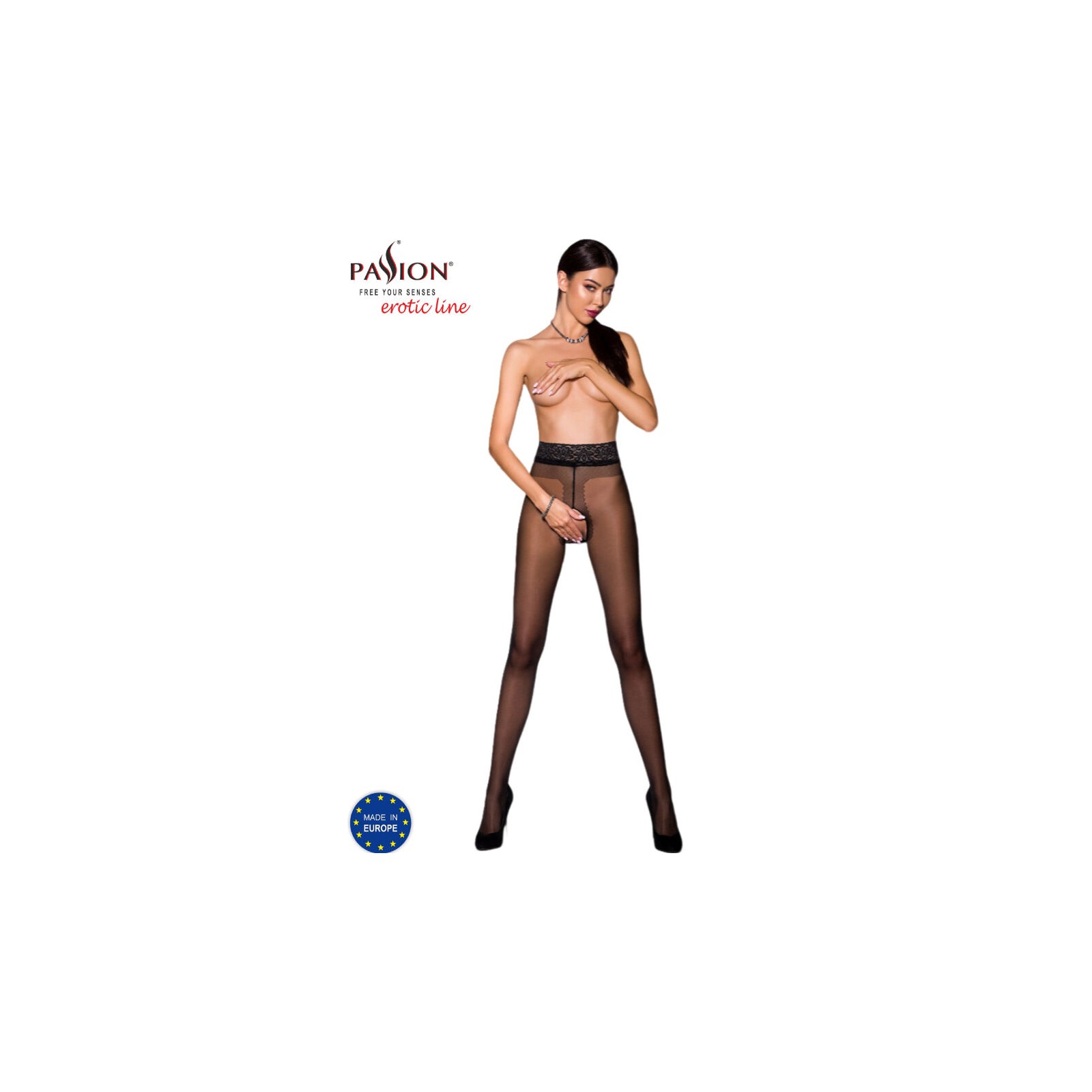 Passion Tiopen 001 Black Stockings - Sleek and Elegant