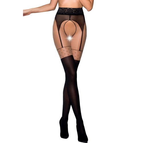 Passion Tiopen 003 Black 3/4 Stockings 20/40 Den