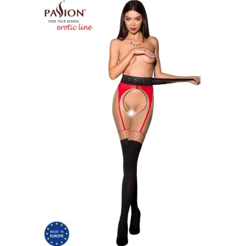 Passion Tiopen 003 Red 3/4 Stockings