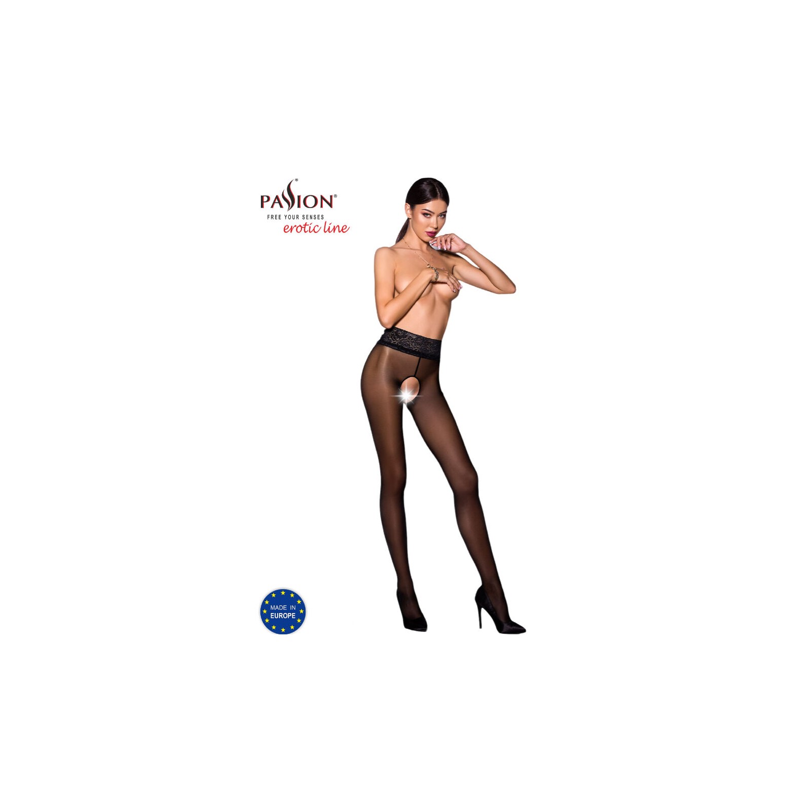 Passion Tiopen 008 Stockings Black 1/2 30 Den