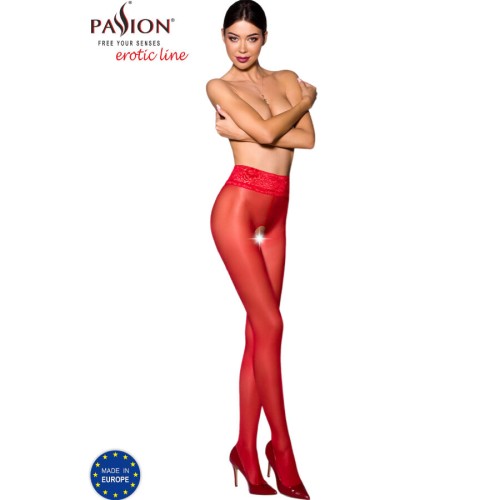 Passion - Medias Tiopen Rojo Encaje - Elegancia y Seducción