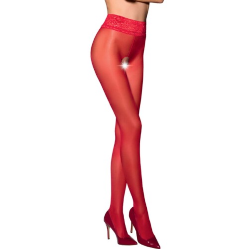 Passion Tiopen Lace Thigh Highs Red - Elegance and Seduction