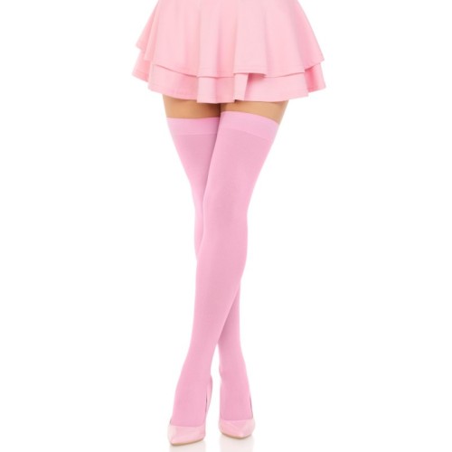 Leg Avenue Pink Thigh High Stockings - Elegant and Sultry