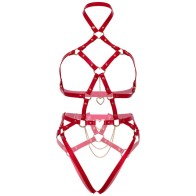 Leg Avenue Red Hearts Body Harness Sexy Style