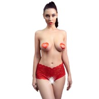 Chilirose Cr 4641 Braguitas Crotchless Rojo S/M - Lencería Provocativa