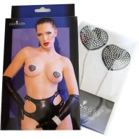 Chilirose Silver Black Nipple Covers - Sensual Accessories