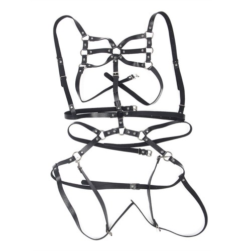 Subblime Adjustable Body Harness Black - Unique Seduction