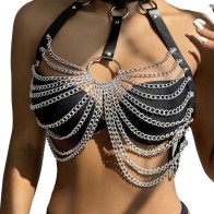 Subblime Chest Harness with Large Ring Chains