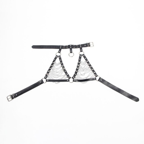 Sublime Harness and Collar with Chains One Size