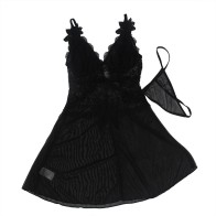 Subblime Babydoll Tela De Tul Y Encaje Negro Elegancia Y Seducción