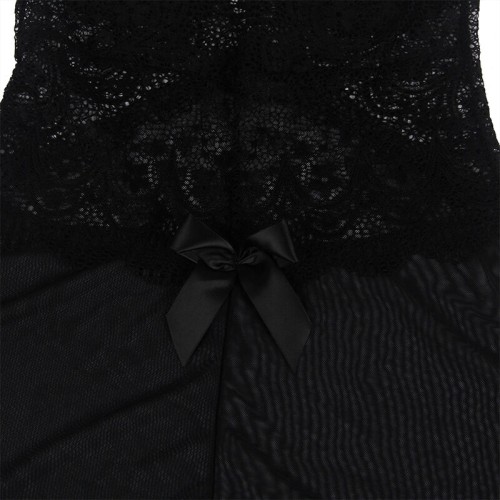 Subblime Babydoll Tela De Tul Y Encaje Negro Elegancia Y Seducción