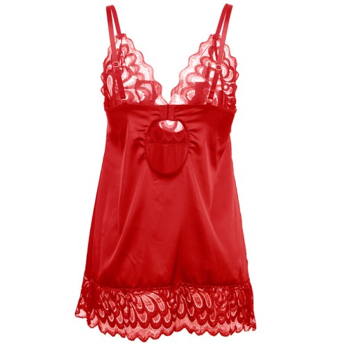 Babydoll de Encaje Rojo para Mujeres - Sublime