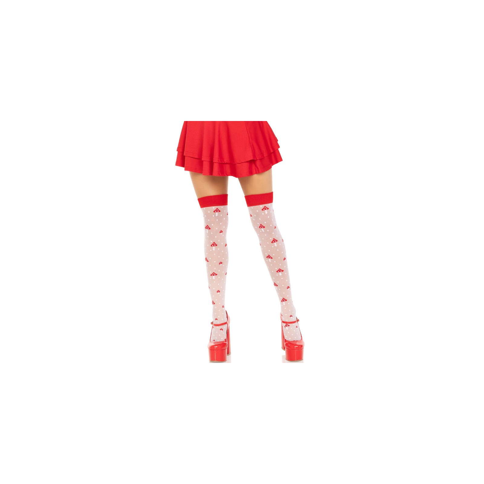 Leg Avenue High Mushroom Thigh Socks - Unique Lingerie