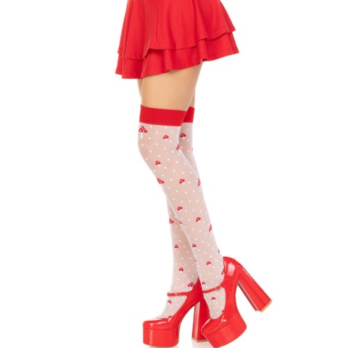 Leg Avenue High Mushroom Thigh Socks - Unique Lingerie